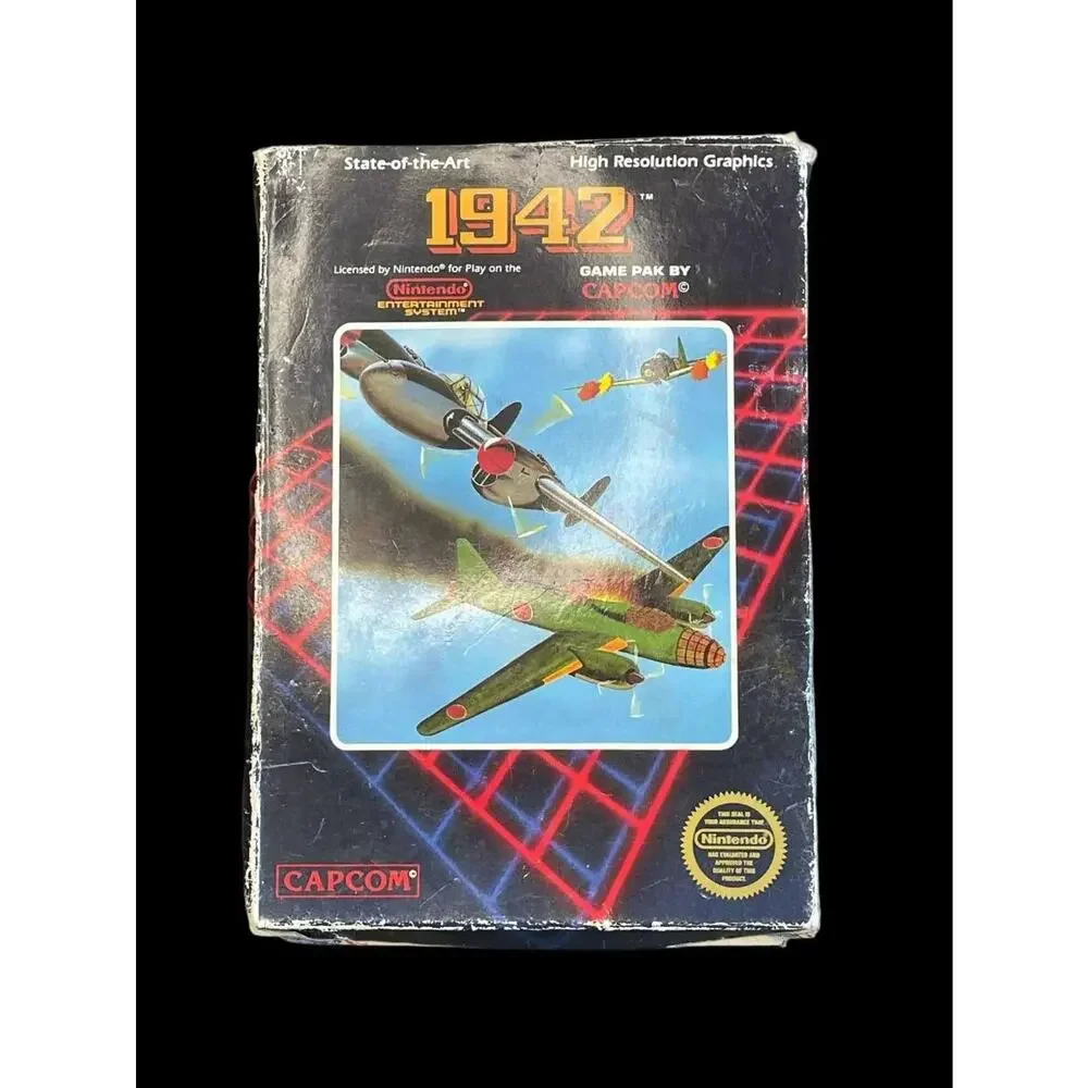 1985 Authentic Capcom 1942 Nintendo Entertainment System NES Cartridge with Box